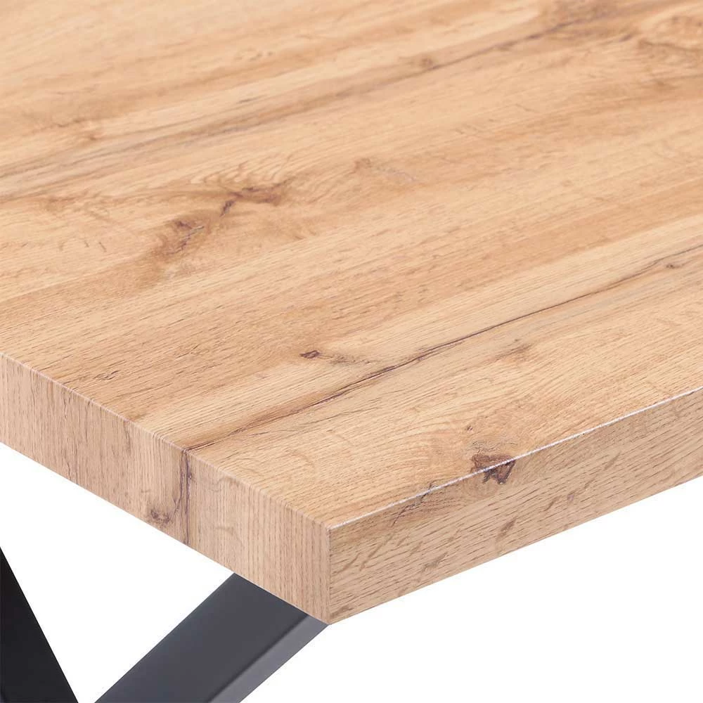 160x90 Tisch Mit X-Füßen & Stühle - Zandras (fünfteilig) – Bild 5