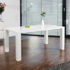 180x90 Esstischgruppe In Weiß - Secrema (fünfteilig) -Frastiva Shop 180x90 esstischgruppe in weiss mit armlehnstuehlen in rosa gold secrema 03