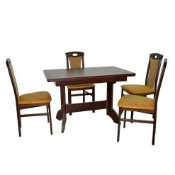 4 Personen Essgruppe In Nussbaum - Energa (fünfteilig)