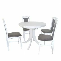 4 Personen Essgruppe In Weiß - Omdrunas (fünfteilig)