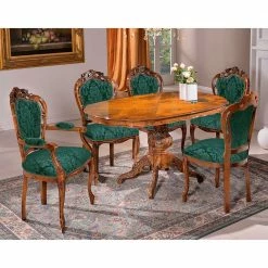 Barock Essgruppe Mit Fünf Stühlen - Ursanna (sechsteilig)