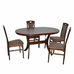 Braune Essgruppe Klassiche - Netty (fünfteilig)