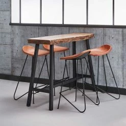 Design Bartisch Gruppe Krefos Mit Akazienholz (fünfteilig)