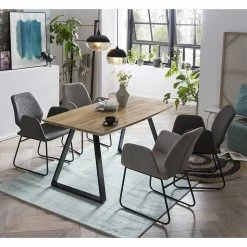 Design Esstisch & Tischsessel Set - Pignora (fünfteilig)