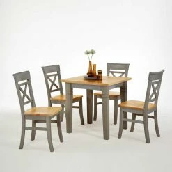 Essgruppe Jytte In Grau Kiefer (fünfteilig)