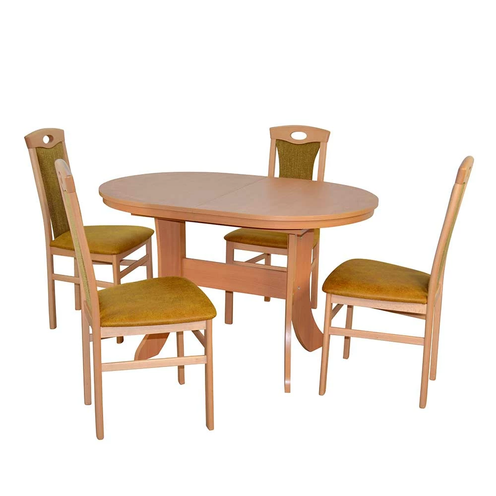 Essgruppe In Buche & Ocker - Mirico (fünfteilig) 2 Essgruppe In Buche & Ocker - Mirico (fünfteilig) – Bild 2
