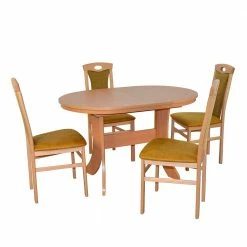 Essgruppe In Buche & Ocker - Mirico (fünfteilig)