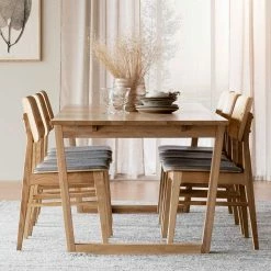 Essgruppe In Eiche & Hellgrau - Nineo (siebenteilig)