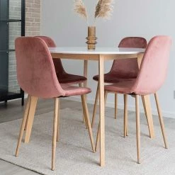 Essgruppe In Weiß & Rosa & Natur - Tendea (fünfteilig)