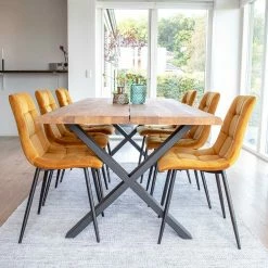 Essgruppe Mit Gelben Stühlen - Valco (sechsteilig)