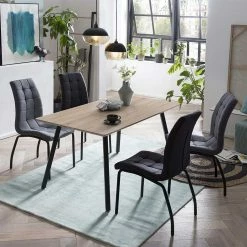 Esstisch Mit Stühlen Modern - Blou (fünfteilig)