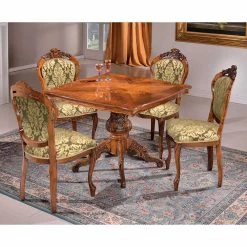 Esstisch & Stühle Im Barockstil - Vennezo (fünfteilig)