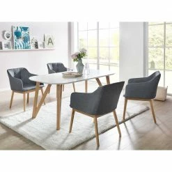 Esstisch & Tischsessel Set - Clocs (fünfteilig)