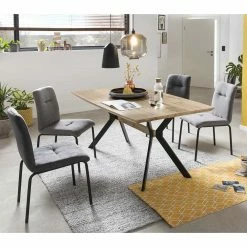 Esstischgruppe Mit 4 Polsterstühlen - Yucata (fünfteilig)