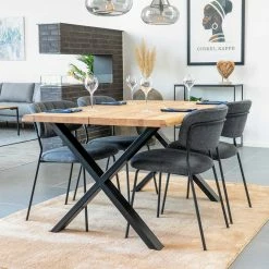 Esstischgruppe Mit Stühlen - Cremo (fünfteilig)