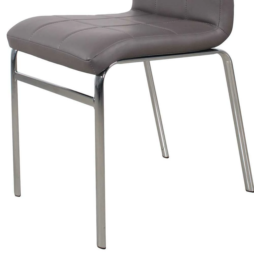 Esszimmer Sitzgruppe In Grau & Weiß Sisela Mit Kunstleder Stühlen (fünfteilig) – Bild 4