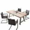 Esszimmer Tisch Mit Schwingstühlen - Enlina (fünfteilig)