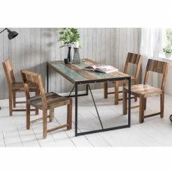 Esszimmer Tischgruppe Im Shabby Chic Ensley Für 4 Personen (fünfteilig)