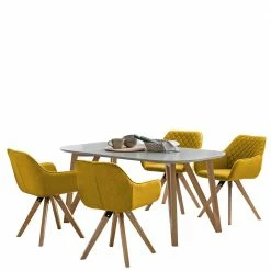 Esszimmergarnitur Mit Polsterstühlen - Mint (fünfteilig)