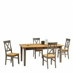 Esszimmergruppe Jytte In Grau Kiefer Massiv (fünfteilig)