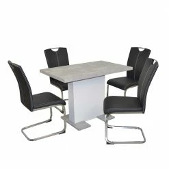 Esszimmerkombination Mit Säulentisch - Bahirah (fünfteilig)