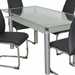 Glastisch Essgruppe Modern - Cianova (fünfteilig) 8 Glastisch Essgruppe Modern - Cianova (fünfteilig) -Frastiva Shop glastisch essgruppe modern mit schwarzen swingstuehlen cianova 02