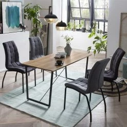 Günstiger Esstisch & 4 Polsterstühle - Luke (fünfteilig)