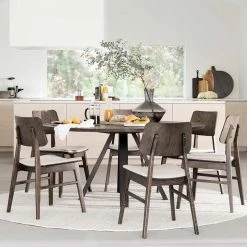 Holz Essgruppe In Rund - Granada (siebenteilig)