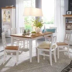 Kiefer Essgruppe Elvelina Im Landhausstil (siebenteilig)
