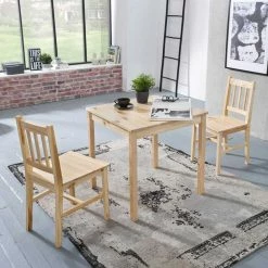 Kleine Landhaus Tischgruppe Laydia Aus Holz (dreiteilig)