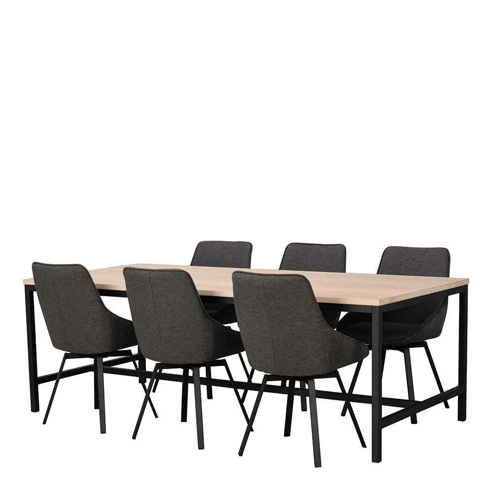 Komplette Essgruppe In Modernem Design - Myras (siebenteilig) 1 Komplette Essgruppe In Modernem Design - Myras (siebenteilig)