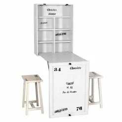 Küchen Wand-Klapptisch & 2 Hocker - Wittgenstein (dreiteilig)