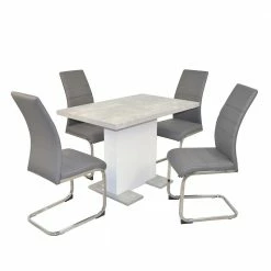 Küchentisch Gruppe Mit Schwingstühlen - Inga (fünfteilig)