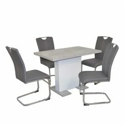 Küchentisch & Swingstühle Kombination - Abigail (fünfteilig)