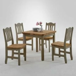 Landhaus Sitzgruppe Seramya In Grau Kiefer (fünfteilig)