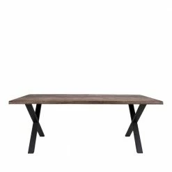 Räuchereiche Tisch & 6 Polsterstühle - Omy (siebenteilig) 8 Räuchereiche Tisch & 6 Polsterstühle - Omy (siebenteilig) -Frastiva Shop raeuchereiche tisch 6 polsterstuehle in hellbraun microfaser omy 02