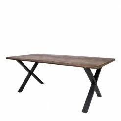 Räuchereiche Tisch & 6 Polsterstühle - Omy (siebenteilig) 10 Räuchereiche Tisch & 6 Polsterstühle - Omy (siebenteilig) -Frastiva Shop raeuchereiche tisch 6 polsterstuehle in hellbraun microfaser omy 04