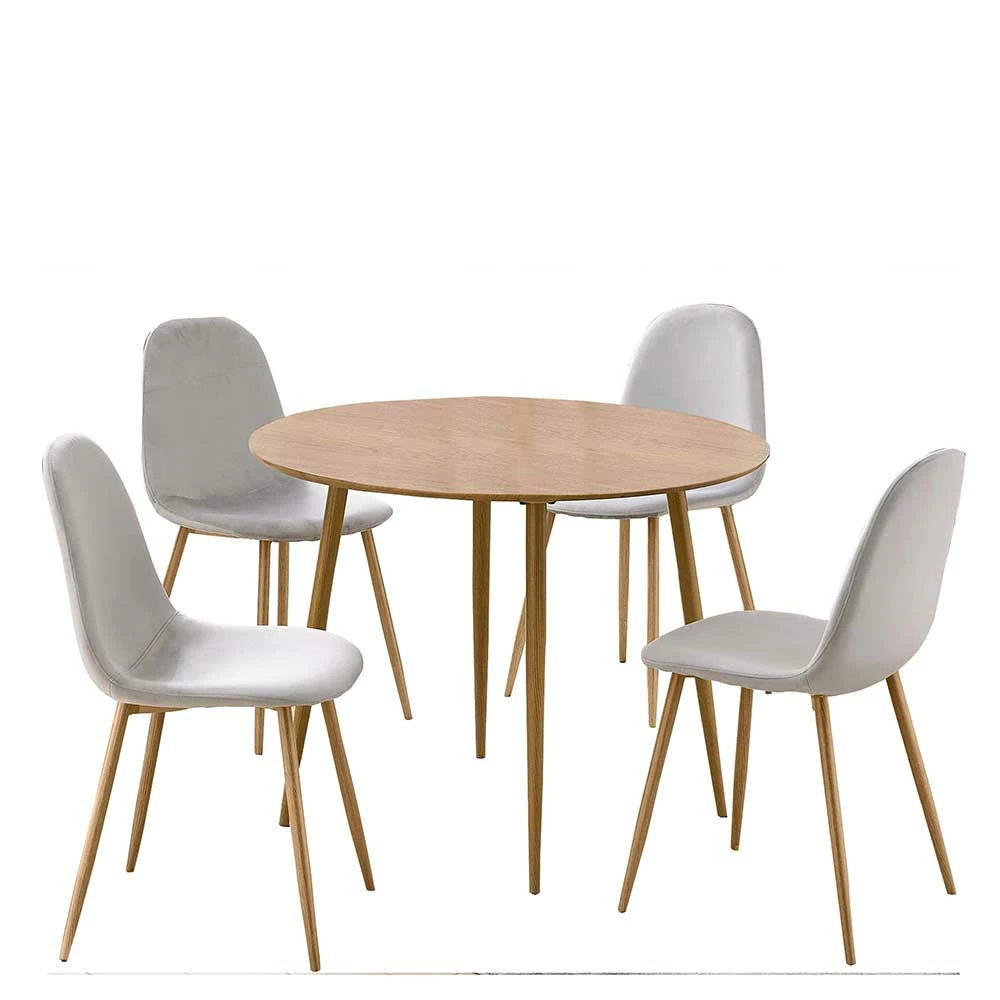 Runde Essgruppe Mit Schalenstühlen - Fabiola (fünfteilig)