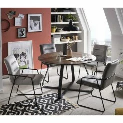 Runde Esszimmergruppe Im Retrostil - Daspony (fünfteilig)