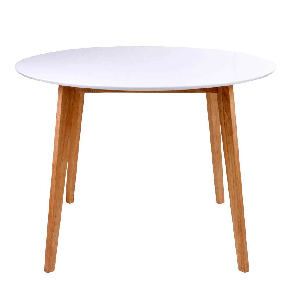 Runde Scandi Essgruppe In Weiß - Alberello (fünfteilig) – Bild 3