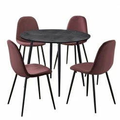 Runder Tisch Mit Schalenstühlen - Sunya (fünfteilig)