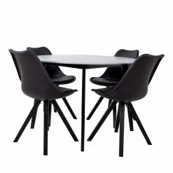 Runder Tisch & Schalenstühle - Jeeni (fünfteilig)