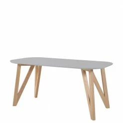 Scandi Essgruppe Mit 4 Tischsesseln - Restania (fünfteilig) -Frastiva Shop scandi essgruppe mit 4 tischsesseln in altrosa eiche restania 02