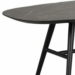 Schwarzer Esstisch & Samtstühle - Lacadossa (siebenteilig) -Frastiva Shop schwarzer esstisch samtstuehle in modernem design lacadossa 05