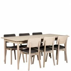 Set 6 Personen Essgruppe Skandi - Klunia (siebenteilig)
