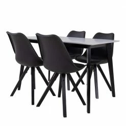 Set Esstisch & Schalenstühle - Akos (fünfteilig)