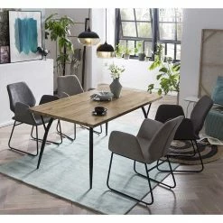 Skandi Armlehnstühle Mit Esstisch - Totroma (fünfteilig)