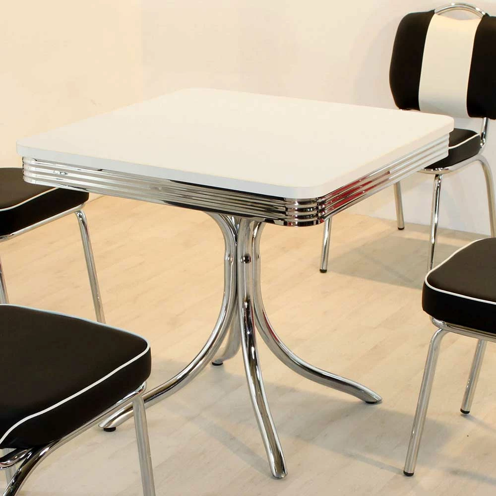 Tischgruppe Für 4 Personen Barataria Im Retro American Style (fünfteilig) – Bild 2