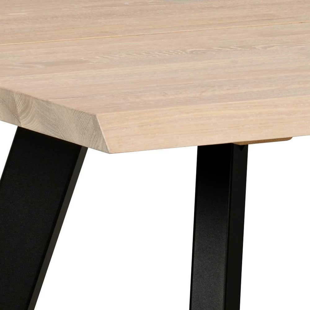 White Wash Eiche Tisch Mit 4 Stühlen - Pulva (fünfteilig) – Bild 5