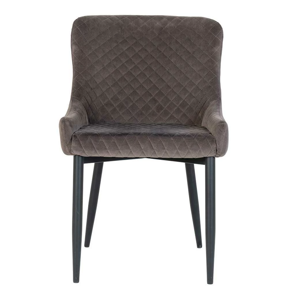 X Fuß Eichentisch & Samt Polsterstühle - Mucenna (siebenteilig) – Bild 6